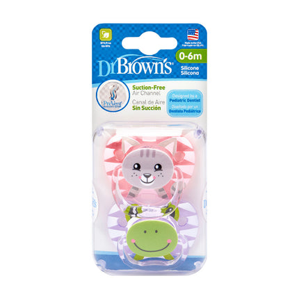 Chupete Prevent 0-6M 2UN Rosado