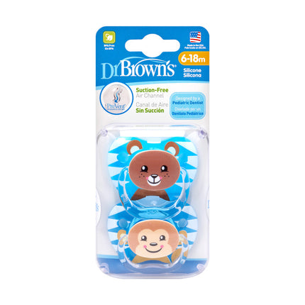 Chupete Prevent 6-18M 2UN Azul