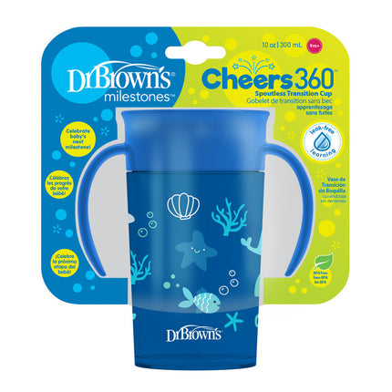 Vaso 360° con asas 300ml 9M+ azul