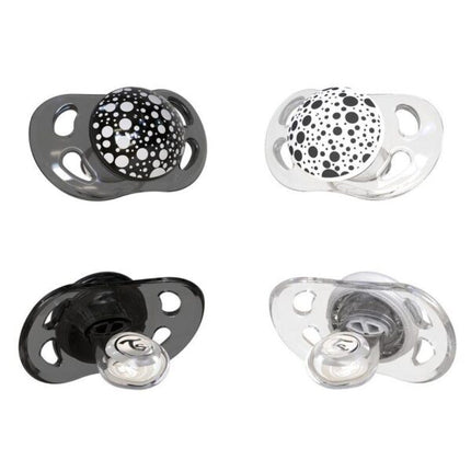 Chupetes Twistshake 0-6m 2 uns Negro / Blanco