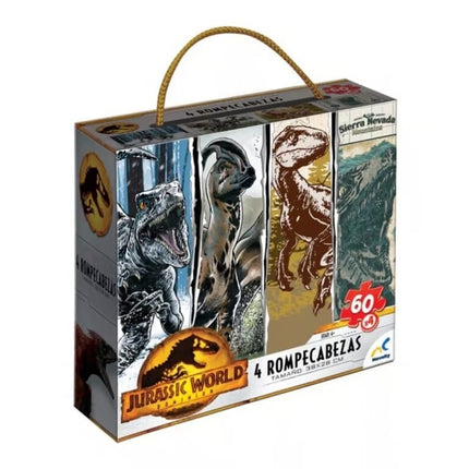 PUZZLE 4 EN 1 JURASSIC WORLD 60 PZS