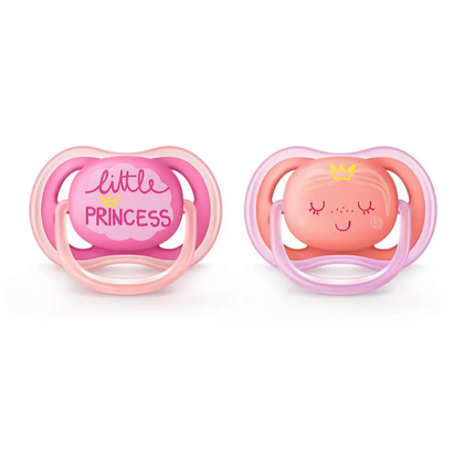2 Chupetes Ultra Air decorados 6-18 meses Pink