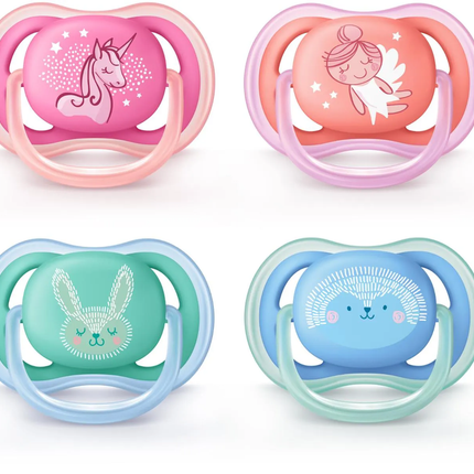 2 Chupetes Ultra Air decorados 6-18 meses Mixtos