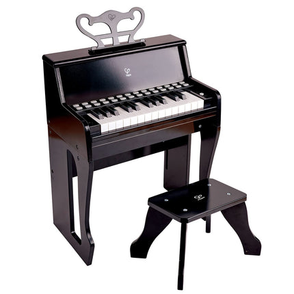 Aprende con luces Piano negro con taburete