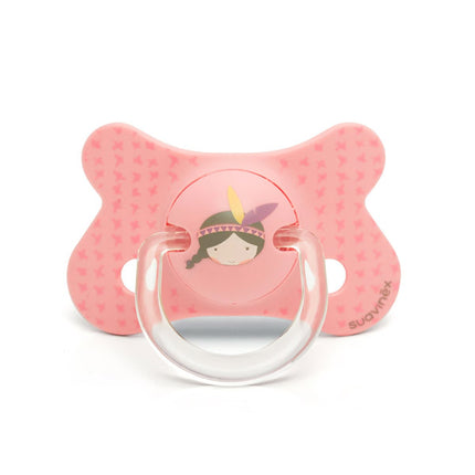 CHUPETE FUSION ANATOMICO SILICONA +4M - 18M INDIO/ROSADO