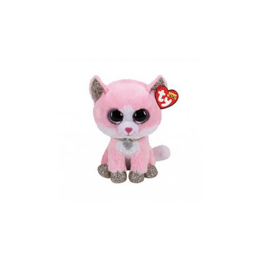 TY BEANIE BOOS FIONA GATO ROSADO MEDIUM