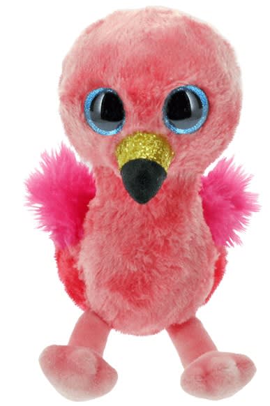 TY BEANIE BOOS GILDA FLAMINGO ROSA MEDIANO
