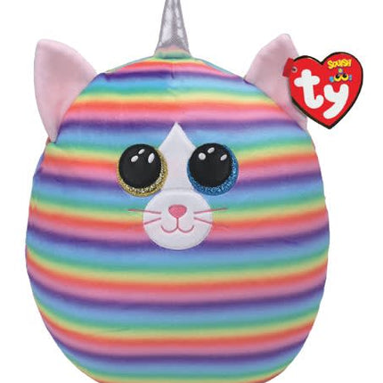 TY SQUISH-A-BOOS HEATHER GATO ARCOIRIS LARGE