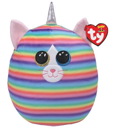 TY SQUISH-A-BOOS HEATHER GATO ARCOIRIS LARGE