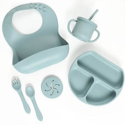 Set Alimentación De Silicona Azul