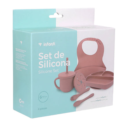 Set Alimentación De Silicona Terracota