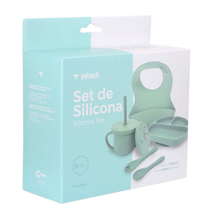 Set Alimentación De Silicona Verde