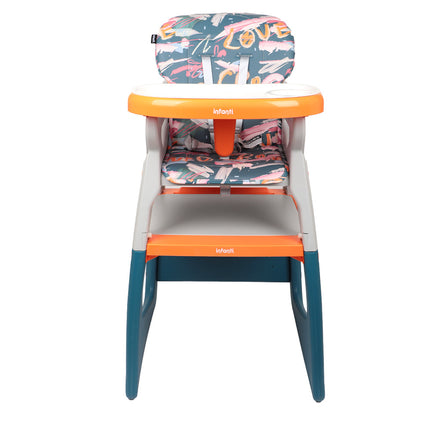 Silla Comer Alta Sit-Up Plus Naranja/Azul