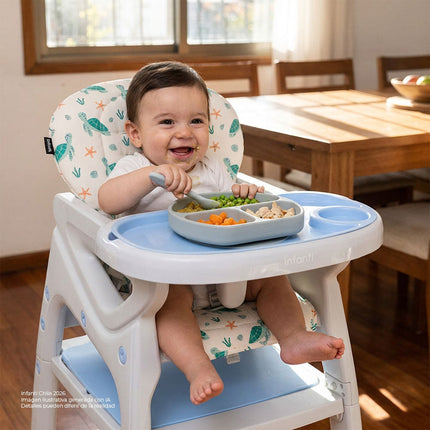 Silla Comer Alta Sit-Up Plus Azul
