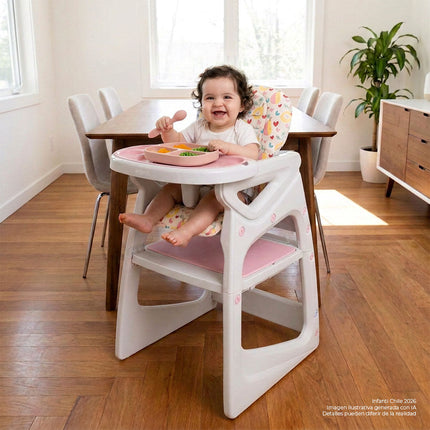 Silla Comer Alta Sit-Up Plus Rosado