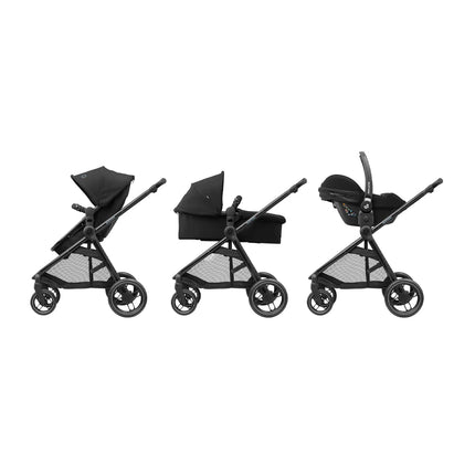 Coche Travel System  Zelia 3 + Pebble 360° + Family Fix Esse BLACK