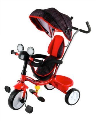 Triciclo Musical Con Guia Y Techo Mickey