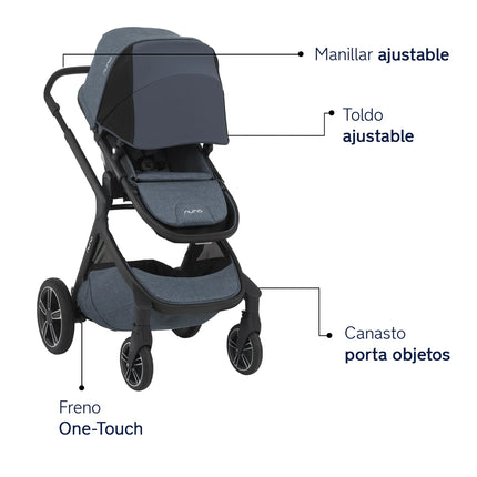 Coche Doble Demi Grow Aspen Nuna + Silla hermano Mayor