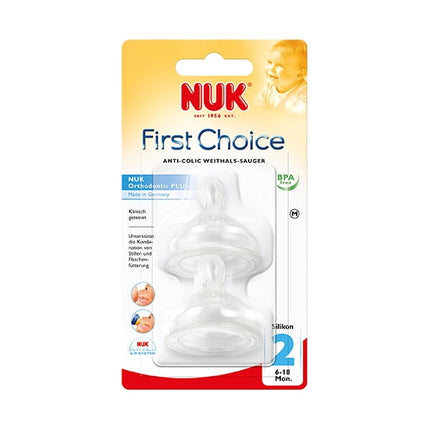Tetina First Choice+ Anticólicos 6-18 meses 2 Unidades NUK