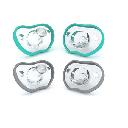 Chupete Active pack x 4 - 4m turquesa + gris