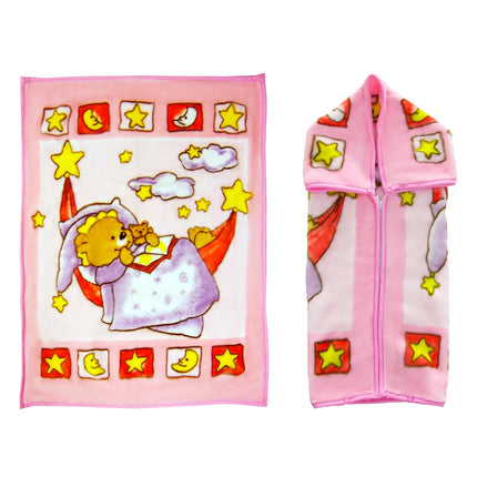 Saco c/broche oso rosado