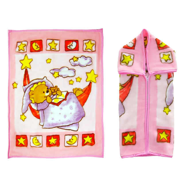 Saco c/broche oso rosado