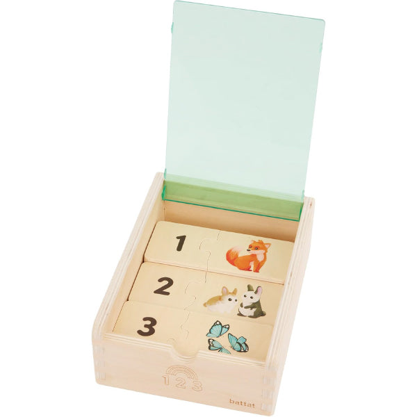 Wooden Self-Correcting Numbers Puzzle Box Set