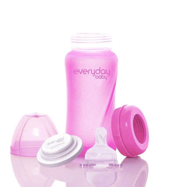 Mamadera De Vidrio Termosensible 240 ml Rosado