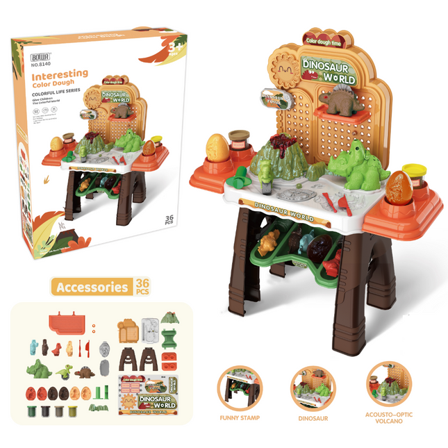 MESA PLASTICINA DINO 36 PCS