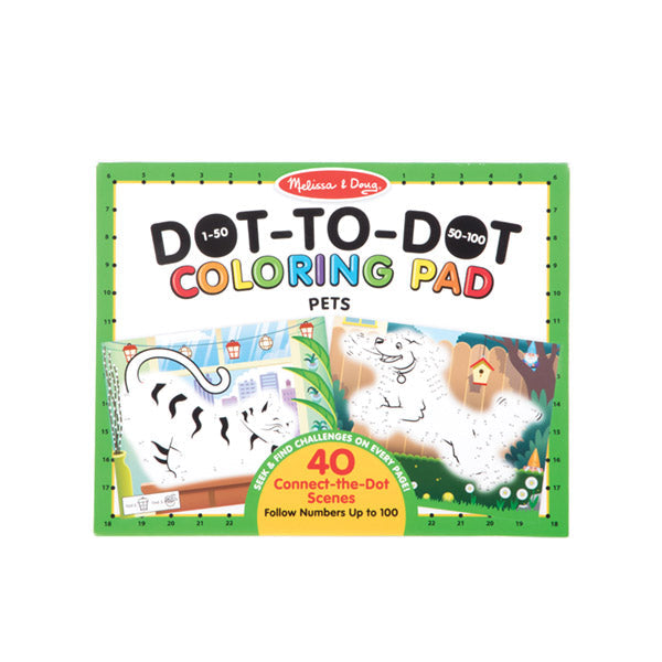M&D 123 Dot-to-Dot Coloring Pads - Pets