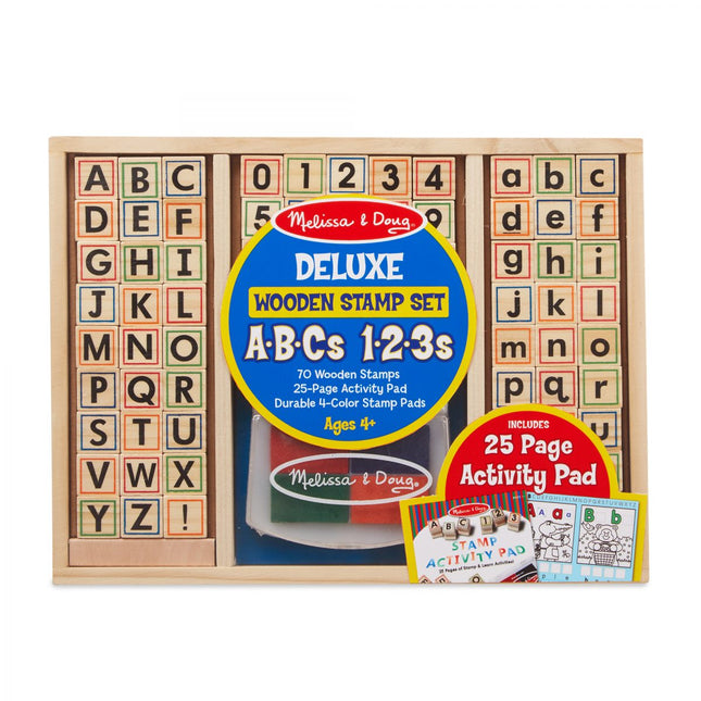 M&D Deluxe Wooden Stamp Set - ABC 123