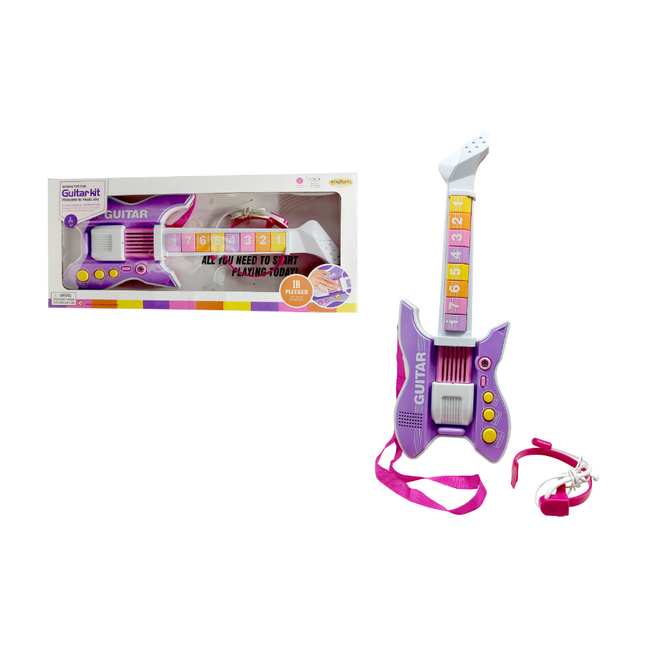 GUITARRA CON CINTILLO MICRÓFONO PINK