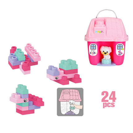 BALDE CASITA PINK CON BLOQUES