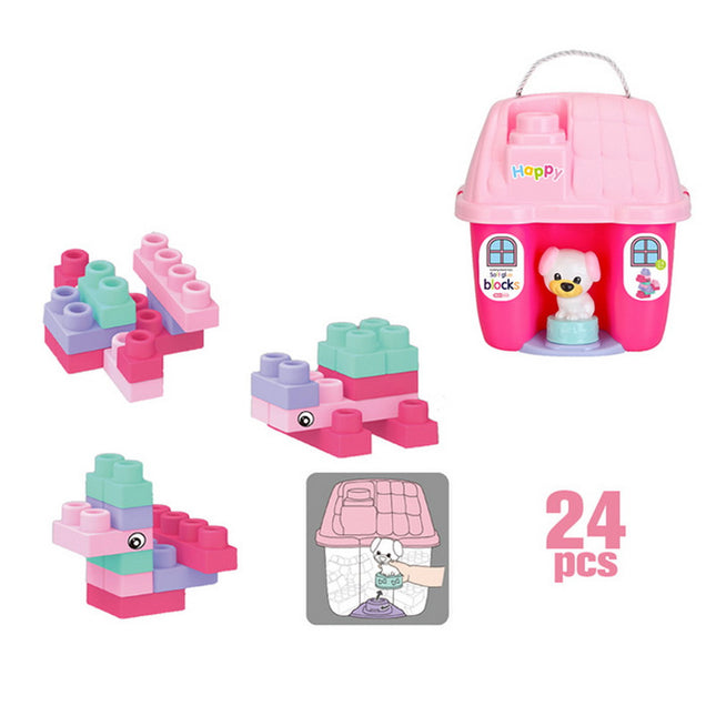 BALDE CASITA PINK CON BLOQUES