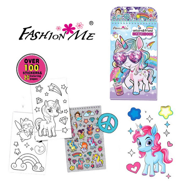 LIBRETA STICKERS UNICORNIO