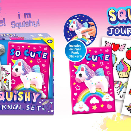 SET CUADERNO UNICORNIO SQUISHY