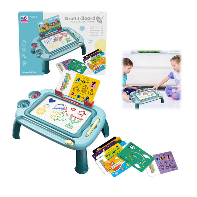 MESA PIZARRA CON TARJETAS