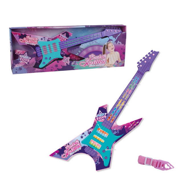 GUITARRA ROCK PINK A PILAS