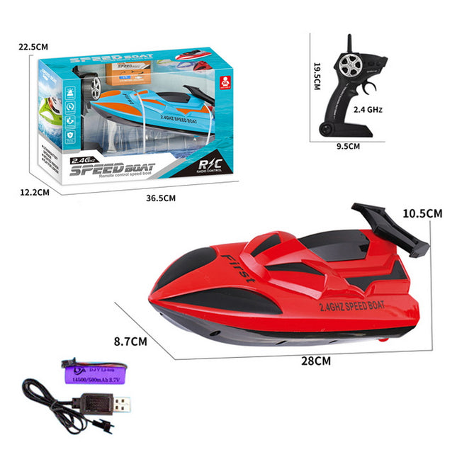 LANCHA RADIO CONTROL PILAS RECARGABLE