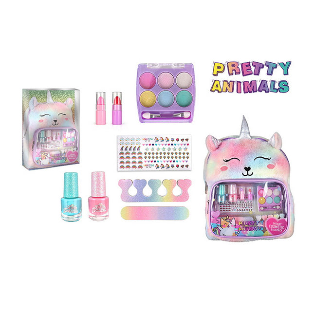 MOCHILA UNICORNIO CON MAQUILLAJE