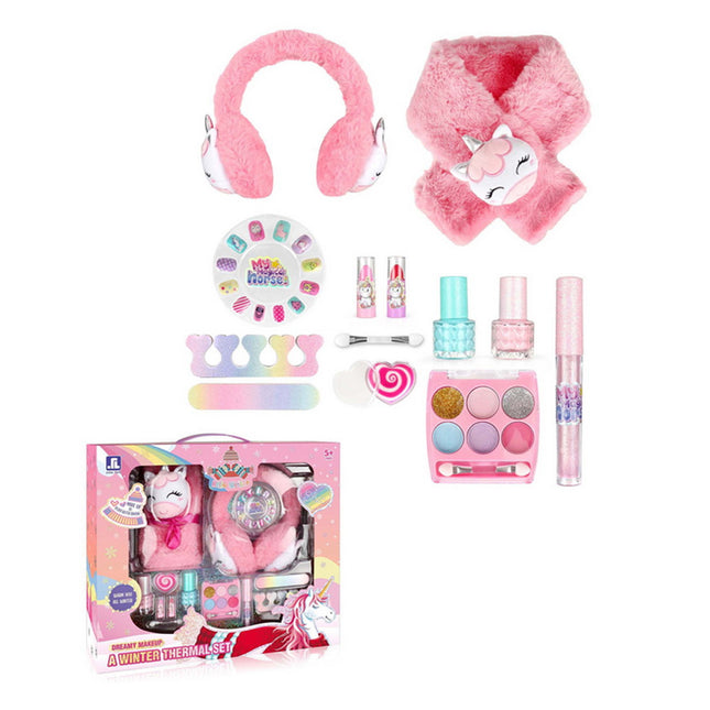 SET MAQUILLAJE CON OREJERAS