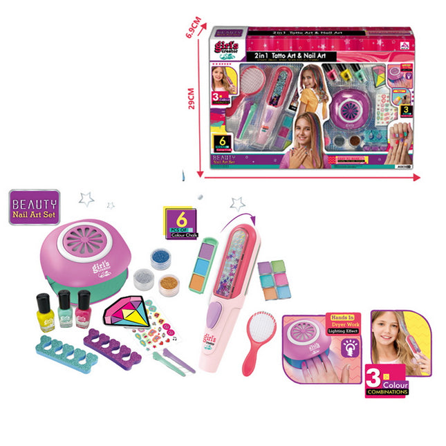 SET TATTO Y MANICURE CON SECADOR