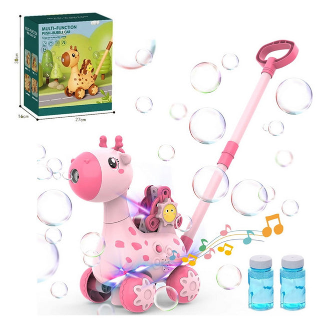 JIRAFA PINK ARRASTRE LANZA BURBUJAS