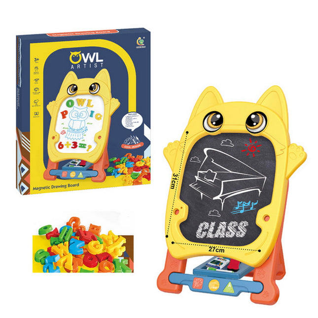 PIZARRA BUHO ARTISTA LETRAS