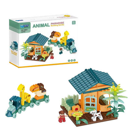 BLOQUES INFANTIL CON TREN 86 PCS,