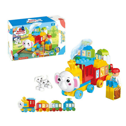 BLOQUES TREN ELEFANTE 55 PCS.