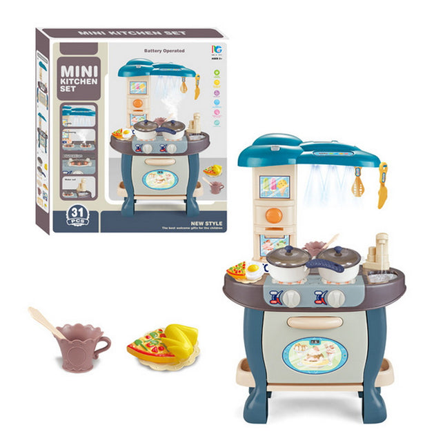 COCINA CON LUZ Y SONIDOS A PILAS 31 PCS.