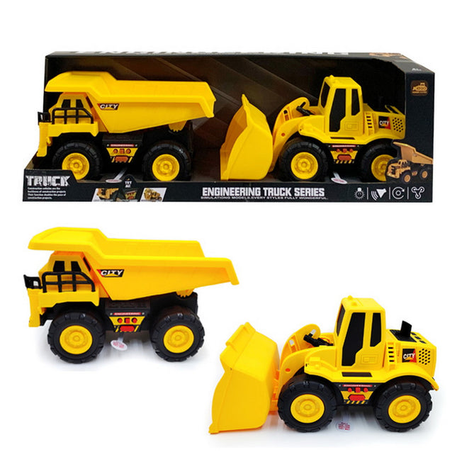 SET 2 CAMIONES CONSTRUCCION