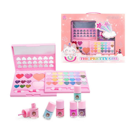 MAQUILLAJE CORAZONES Y SET UÑAS