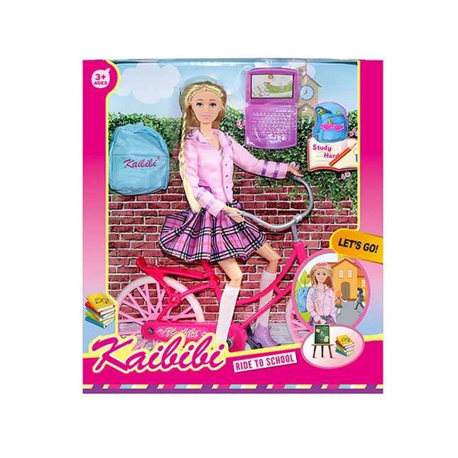 MUÑECA CON BICICLETA  NO QUEADAN